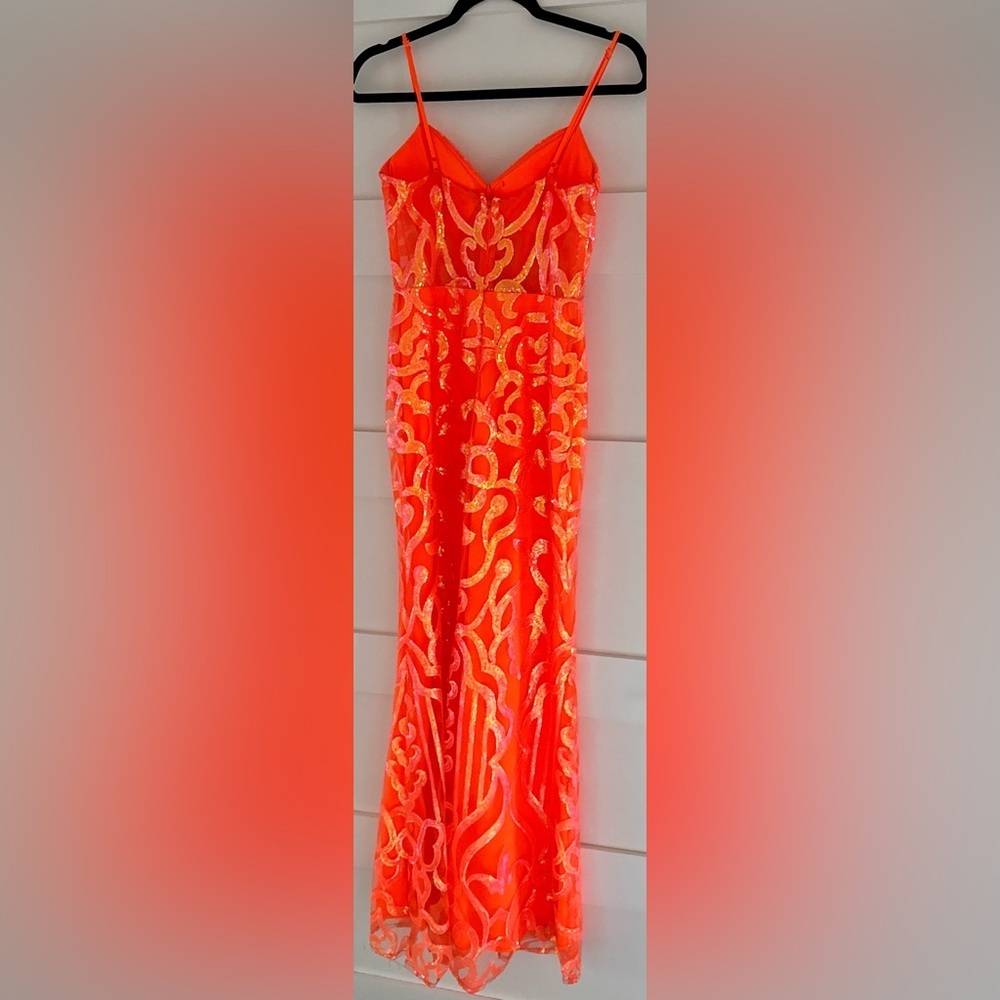 Blondie Nites Radiant Orange Dress - Picture 2 of 6